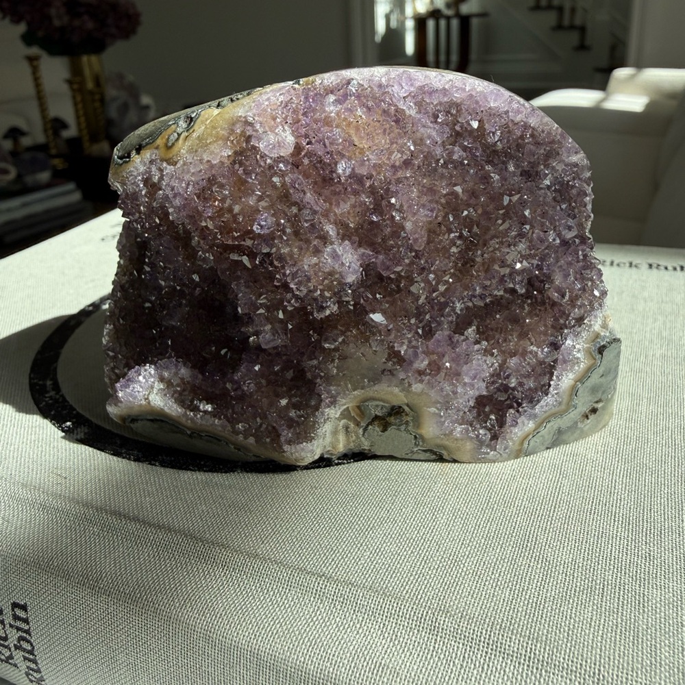 Amethyst Cut Base Crystal Decor - Picture 2 of 8